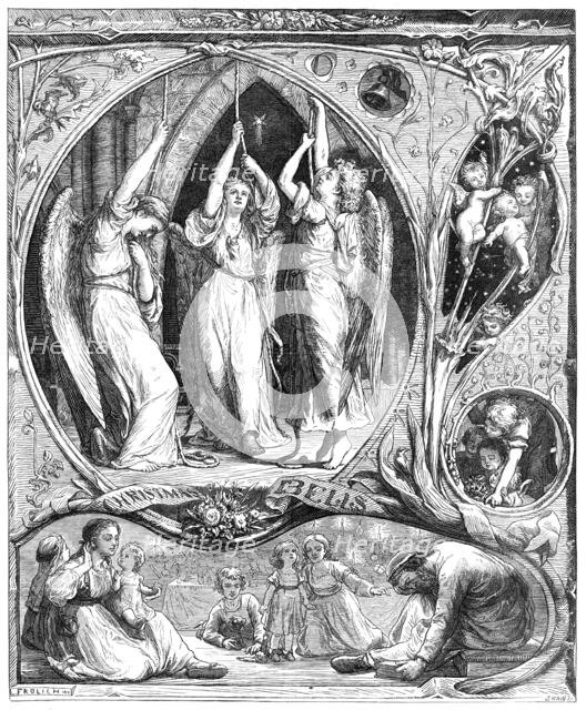 Christmas Bells, drawn by Lorenz Frölich, 1872. Creator: Joseph Swain.
