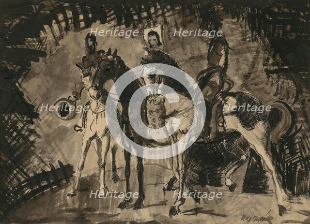 Figure riders, 1938-1942. Creator: Cyprian Majernik.