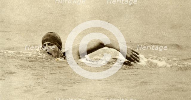 Gertrude Ederle, first woman to swim the Channel, 1926, (1935). Creator: Unknown.