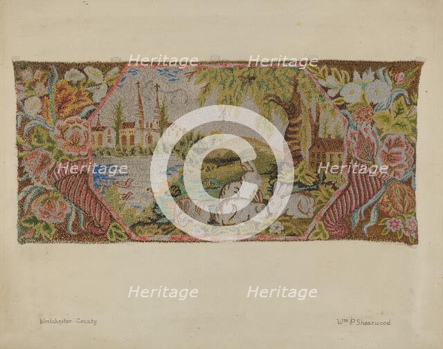 Hooked Rug, c. 1937. Creator: William P. Shearwood.