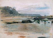 Coast Scene, Cullercoats, c1834. Creator: John Linnell the Elder.