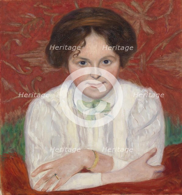 Portrait of Inge Simberg, 1908. Creator: Hugo Simberg.