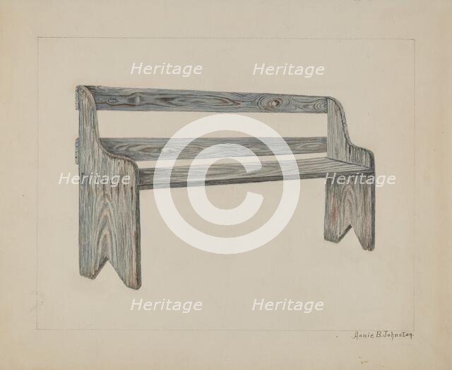 School Seat, c. 1938. Creator: Annie B Johnston.
