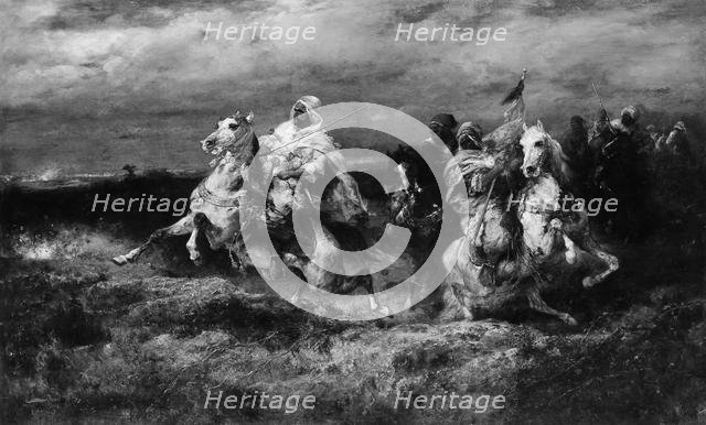 Battle Scene: Arabs Making a Detour. Creator: Christian Adolf Schreyer.
