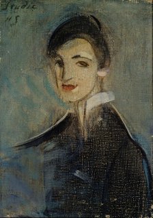 Singer in Black, 1916-1917. Creator: Schjerfbeck, Helene (1862-1946).