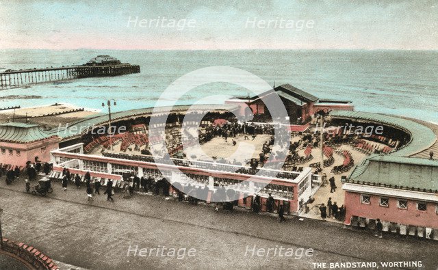 The bandstand, Worthing, West Sussex, early 20th century. Artist: Unknown