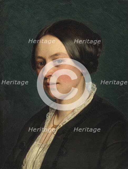 Portrait of Ms Gad, born Tvermoes, c1860. Creator: Jorgen Pedersen Roed.