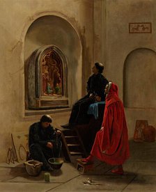The Artist Paints the Church, 1870. Creator: Edwin Howland Blashfield.
