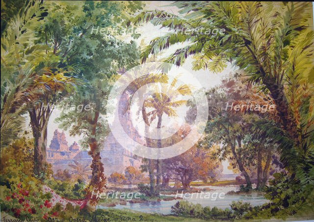 Stage design for the opera "Medgè" by Spyridon Samaras, 1888. Creator: Ferrario, Carlo (1833-1907).