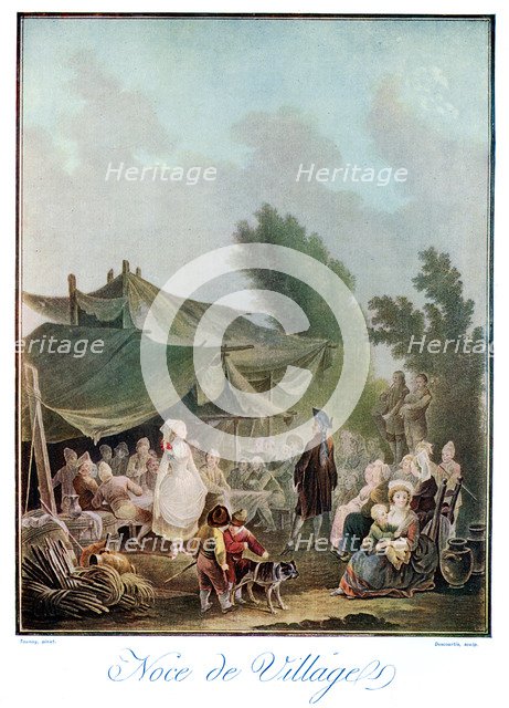 'Noce de Village', 18th century (1910).Artist: Descourtis