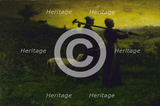 Bringing Home the New Born Lamb, 1890. Creator: Elliott Daingerfield.