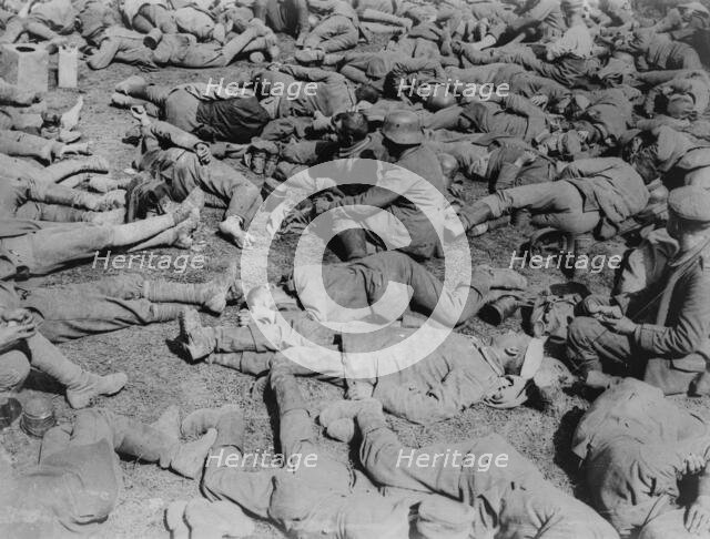 German prisoners resting, between c1915 and c1920. Creator: Bain News Service.