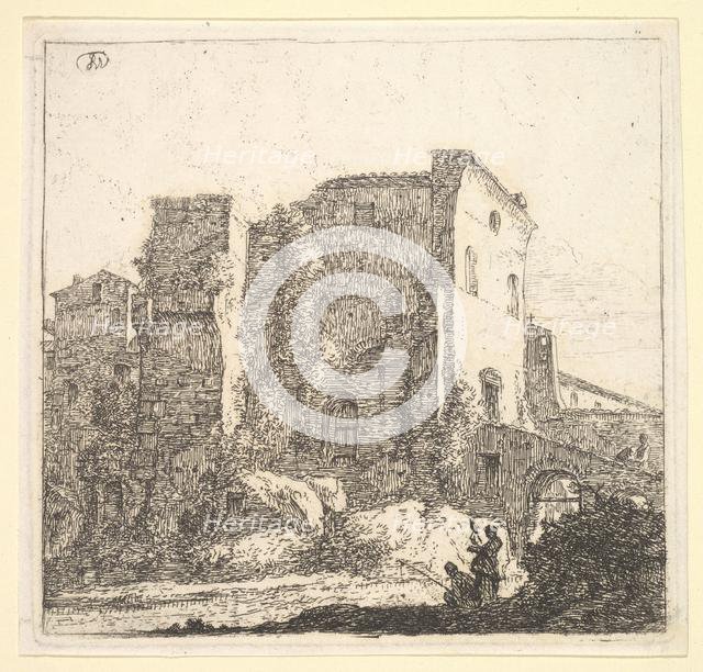 A Woman Spinning and a Fisherman, 17th century. Creator: Thomas Wijck.