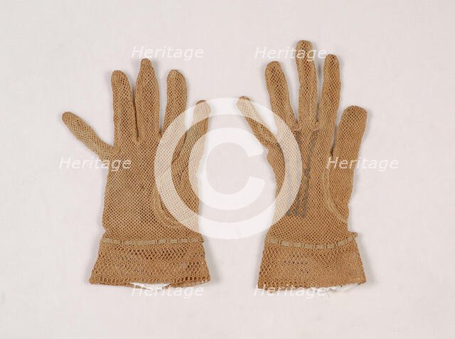 Gloves, American, third quarter 19th century. Creator: Unknown.