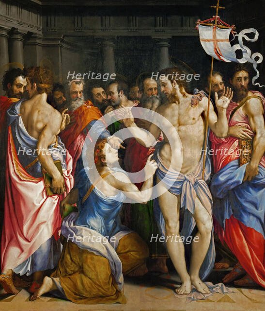 The Incredulity of Saint Thomas, ca 1545. Creator: Salviati (Rossi), Francesco (1510-1563).