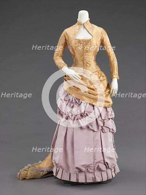 Evening dress, American, ca. 1880. Creator: Wechsler & Abraham.