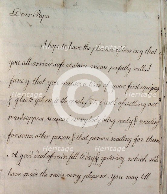 Letter from William Pitt,  between 1766 and 1770. Creator: William Pitt the Younger.