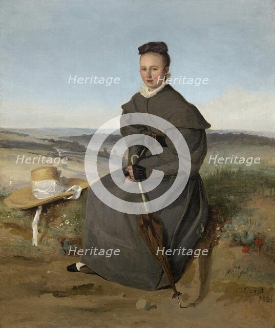 Louise Harduin, 1831. Creator: Jean-Baptiste-Camille Corot.