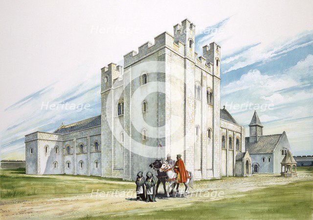'The Central Buildings', Sherborne Old Castle, Dorset. Artist: Philip Corke.