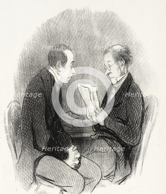 Un Léger Manuscrit, 1845.  Creator: Honore Daumier.