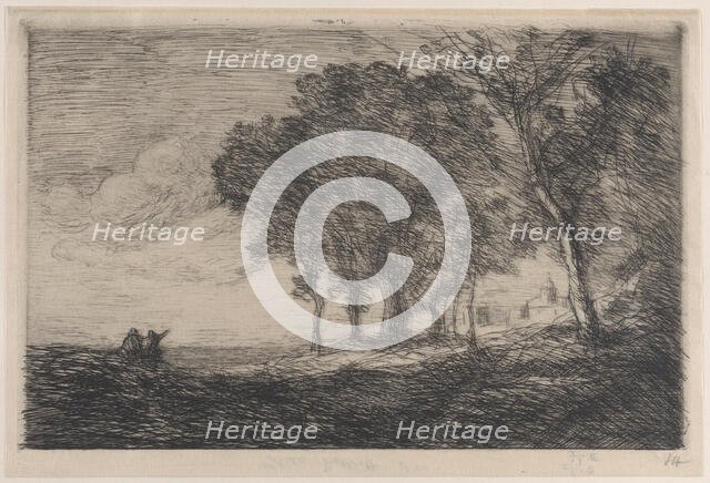 Italian Landscape (Paysage d'Italie), ca. 1865. Creator: Jean-Baptiste-Camille Corot.