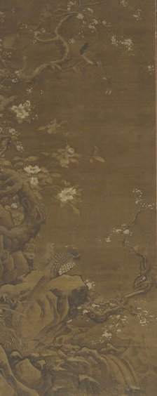 Pheasants and Snow-covered Plum Blossoms, Ming or Qing dynasty, 15th-18th century. Creator: Unknown.
