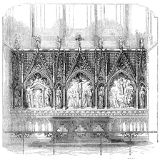 Reredos in the Restored Church of Bedminster, 1856.  Creator: Unknown.