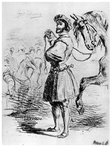 'Cavalier Francais', c1820-1860, (1924).Artist: Eugène Delacroix