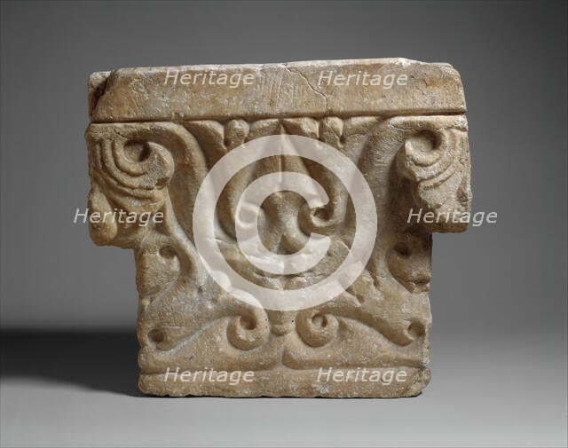 Capital in the "Beveled Style", Syria, late 8th century. Creator: Unknown.