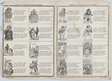 Two sheets (printed as one) with verses in Valencian for masquerades, ca. 1860-70., Creator: Julian Mariana.