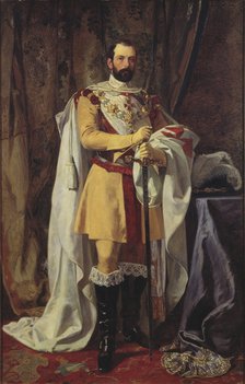 Portrait of the King Charles XV of Sweden (1826-1872), 1861.