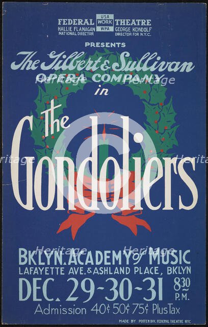 The Gondoliers, New York, [1930s]. Creator: Unknown.