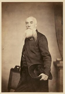 Studio Portrait of an Elderly Gentleman, 1864. Creator: F. de Lagravière.