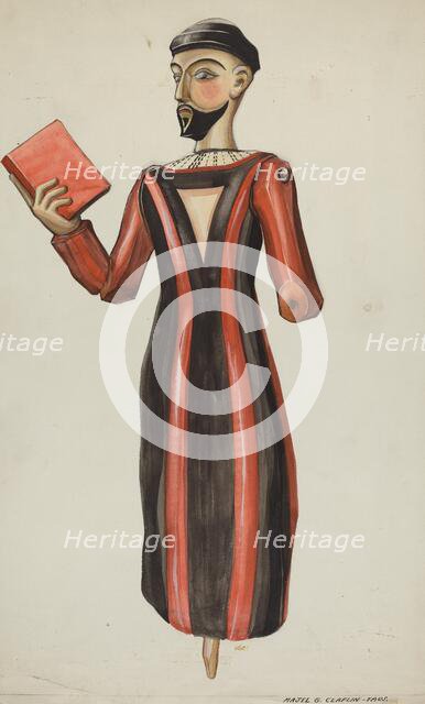 Bulto, St. Francis, c. 1936. Creator: Majel G. Claflin.