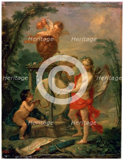 'Cupid Sharpening an Arrow', 1750.  Artist: Charles-Joseph Natoire