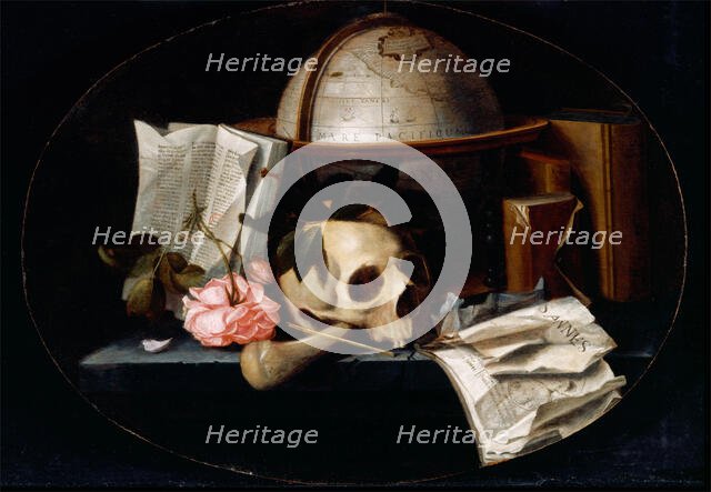 Vanitas Still Life, c1655. Creator: Johannes Borman.