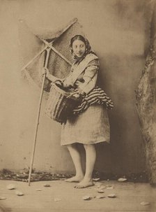 A Shrimp Fisher Girl, c. 1854. Creator: Jacques Antoine Moulin.