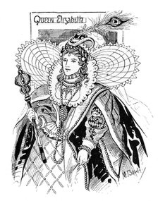 Queen Elizabeth I (1533-1603), 1897.Artist: M Bowley