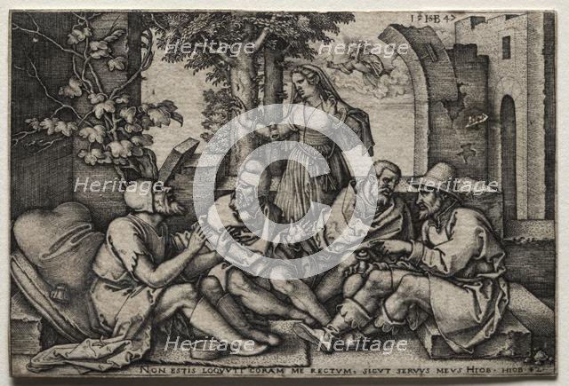 Job and His Friends. Creator: Hans Sebald Beham (German, 1500-1550).