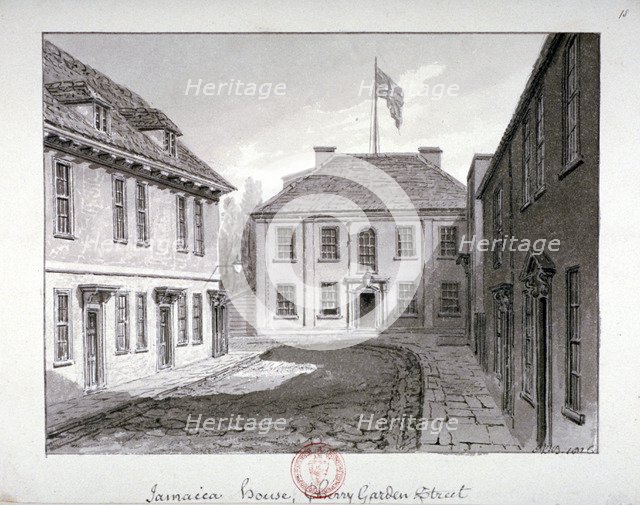 Jamaica House, Cherry Garden Street, Bermondsey, London, 1826. Artist: John Chessell Buckler