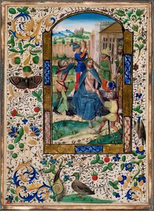 Christ Crowned with Thorns - One of four Illuminated pages from a Book of Hours, c1430-1450. Creator: Unknown.