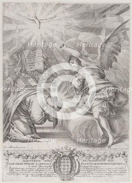 The Annunciation, 1652. Creator: Johann Jakob Thurneysen the Elder.