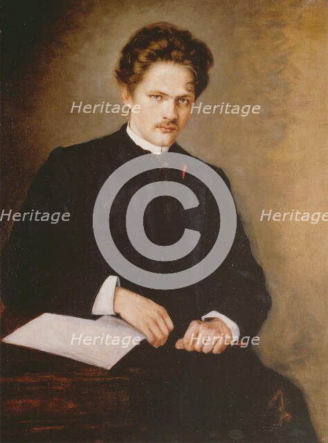 Portrait of the conductor and composer Gustav Jenner (1865-1920), c. 1895. Creator: Anonymous.