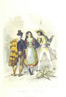 Spaniards - Toreador, 1858.  Creators: Rouargue Brothers, Émile Rouargue, Adolphe Rouargue.