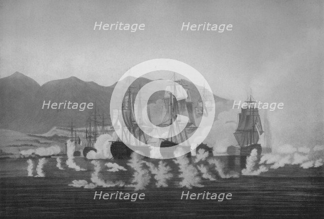 'Saumarez off Algeciras', c1802. Artist: Joseph Constantine Stadler.