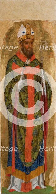 Saint Ambrose, Archbishop of Milan, c1340-1345. Creator: Veneziano, Paolo (ca 1330-ca 1360).