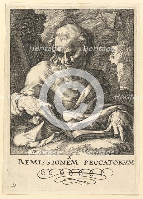 St. Simon, from Christ, the Apostles and St. Paul with the Creed, ca. 1589. Creator: Hendrik Goltzius.