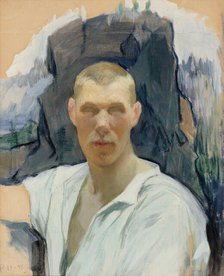 Self-Portrait, 1893. Creator: Halonen, Pekka (1865-1933).