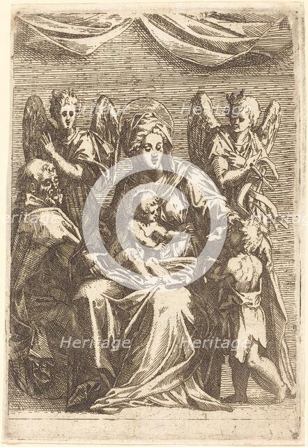 The Holy Family with Two Angels. Creator: Jacques Callot.