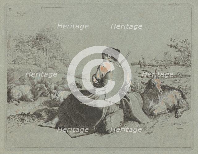 Seated Shepherdess, 1762. Creator: Francesco Londonio.